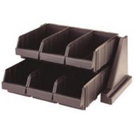 Cutlery Dispenser Plastic 6 Compartments Brown