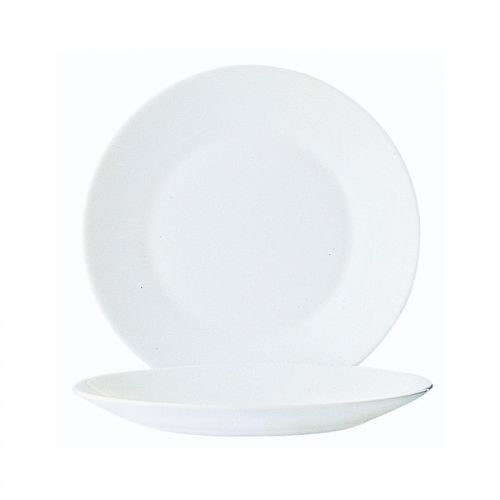 Plain White Opalware Plate 25cm