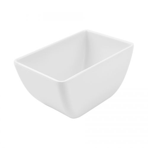 White Melamine Dover Pot 70cl 15 x 10 x 8cm