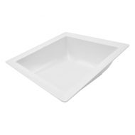 Dover Bowl White Square Melamine 37.5cm Angled