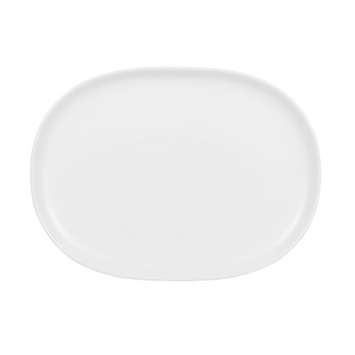 Moonstone Plate Oval White 35.5cm