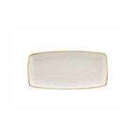 Stonecast White X Squared Oblong Plate 11.75 inch