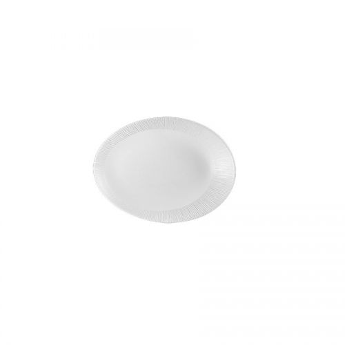 Orb Bamboo Oval Plate 25 x 19.4 x 3.2cm White