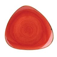 Stonecast Berry Red Triangle Plate 12 inch