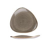 Stonecast Peppercorn Grey Triangle Plate 26.5cm