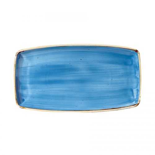 Cornflower Blue Oblong Plate 35cm x 18.5cm