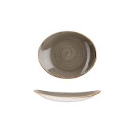 Stonecast Peppercorn Grey Oval Plate 19.7cm