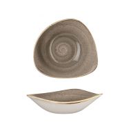 Stonecast Peppercorn Grey Triangle Bowl 23.5cm