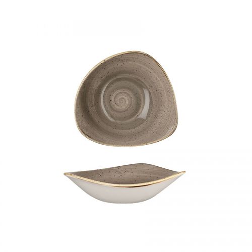 Stonecast Peppercorn Grey Triangle Bowl 15.3cm