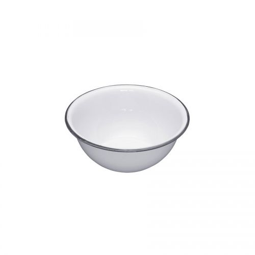 Living Nostalgia Enamel Bowl - White/Grey