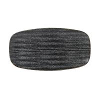 Charcoal Black Chef's Oblong Plate 11 inch
