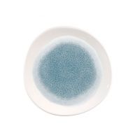 Raku Topaz Blue Organic Round Plate 21cm