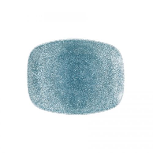 Raku Topaz Blue Chefs' Oblong Plate No. 7