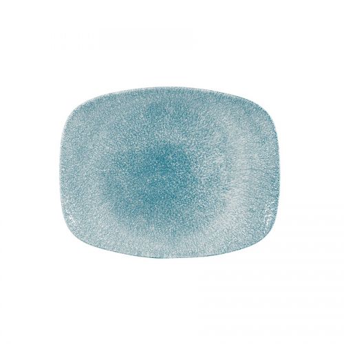 Raku Topaz Blue Chefs' Oblong Plate No. 2