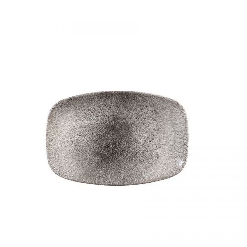 Raku Quartz Black Chefs' Oblong Plate No. 6