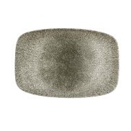 Raku Quartz Black Chefs' Oblong Plate No. 8