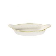 Stonecast Barley White Intermed Oval Eared Dish