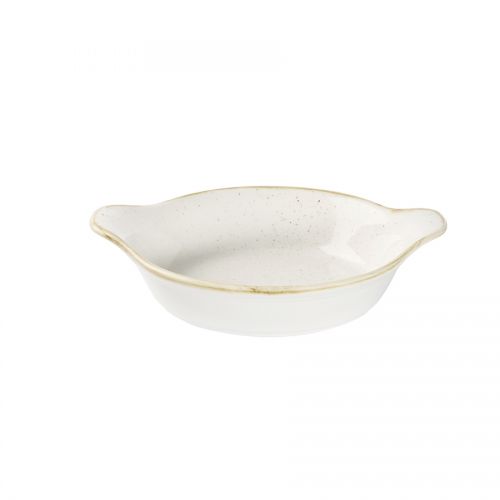 Stonecast Barley White Large Round Eared Dish