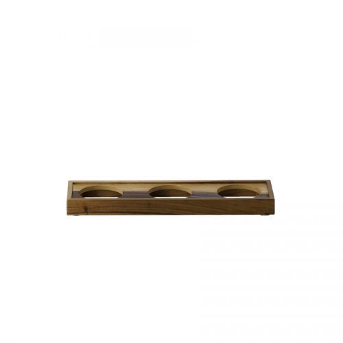 Buffetscape Wood 3 Bowl Presentation Platform