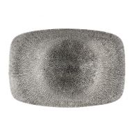 Raku Quartz Black Oblong Platter 13.5 X 9.1inch