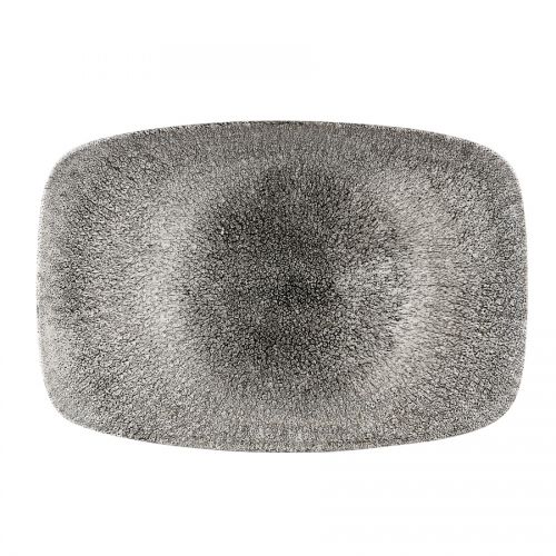 Raku Quartz Black Oblong Platter 13.5 X 9.1inch