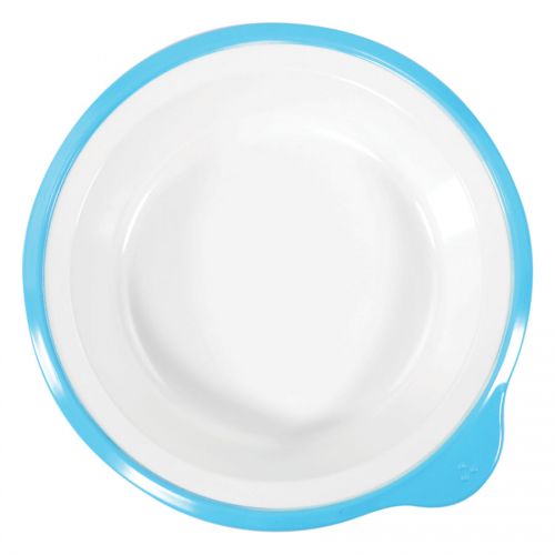 Omni White Small Deep Plate w/Blue Rim180x170x35mm