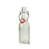 Glacial Costolata Glass Bottle With Swing Top Lid 250ml