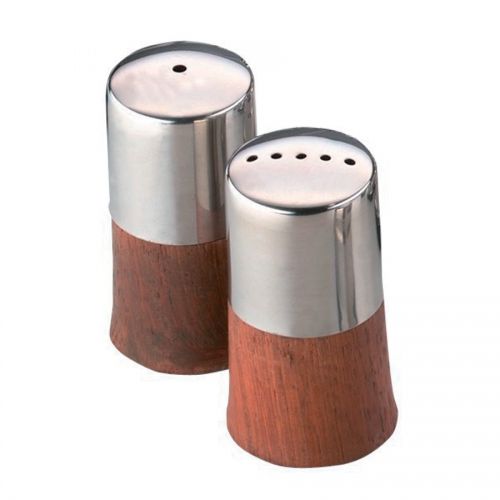 Salt & Pepper Wood & Stainless Steel 6cm