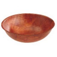 Bowl Brown Wooden Round 25cm