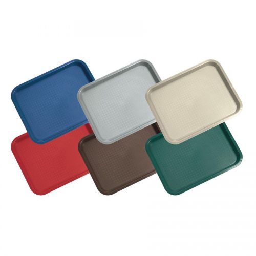 Tray Fast Food Red Oblong Poly 34.5 x 26.5cm