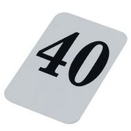 Banquet Table Numbers Black On White 21 To 40