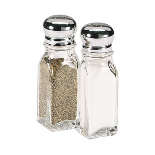 Nostalgic Salt Or Pepper Glass & Chrome 6cl