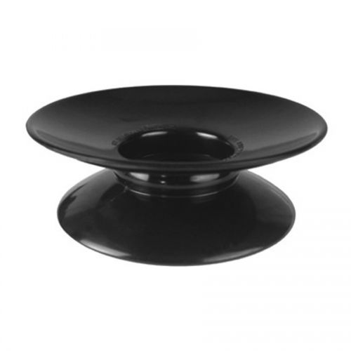 Black Melamine Pedestal Stand Plain 20 x 7cm