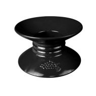 Black Melamine Pedestal Stand Embossed 17x10cm