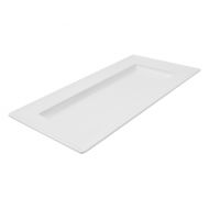 Dover Tray White Oblong Melamine 37.5x18.7cm