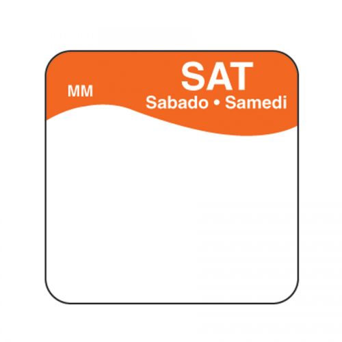 Daymark label Saturday Removable Square 2.5cm