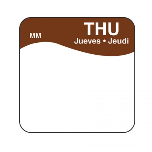 Daymark label Thursday Removable Square 2.5cm