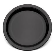 Plate Narrow Rim Black 17cm Polycarbonate