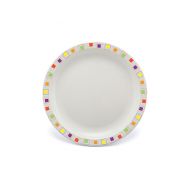 Duo Plate Narrow Rim Abstract Multi 17cm Poly