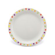 Duo Plate Narrow Rim Abstract Multi 23cm Poly