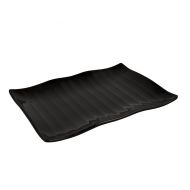 Wavy Platter Black Melamine Oblong 30x21x4cm