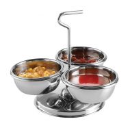 Relish Stand Stainless Steel 3 Bowls