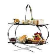 Cake Stand S/Steel With Two Acrylic Plates
