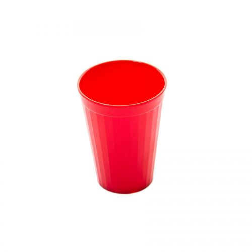 Polycarbonate Tumbler Fluted 7oz Red