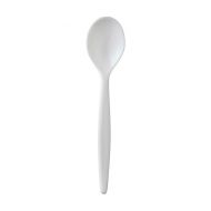 Polycarbonate Dessert Spoon Standard 20cm White