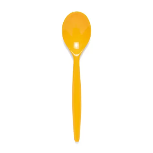 Harfield Polycarbonate Dessert Spoon Yellow Standard 20cm