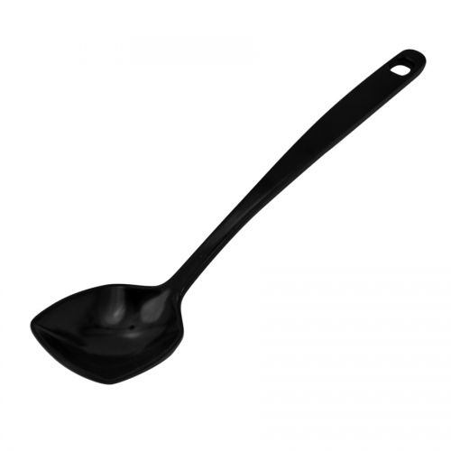 Solid Spoon Black Melamine 22cm