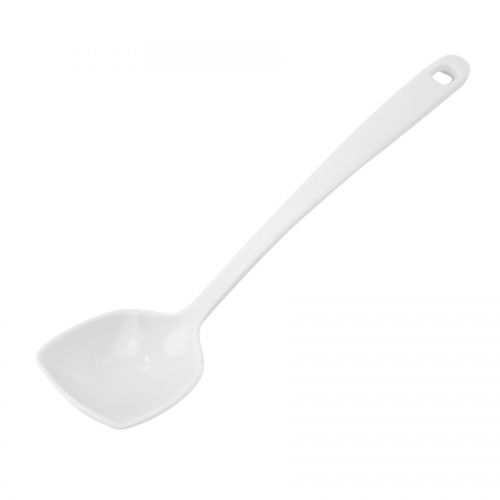 Solid Spoon White Melamine 22cm