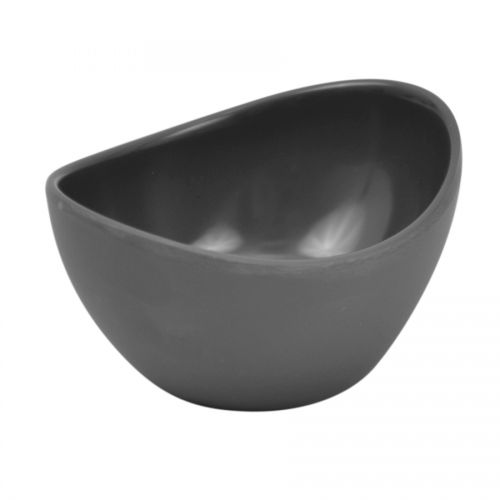 Grey Matt Melamine Reef Small Oval Bowl 60ml