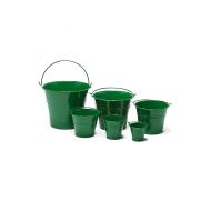 Dark Green Metal Bucket 18cm Dia x 15cm H